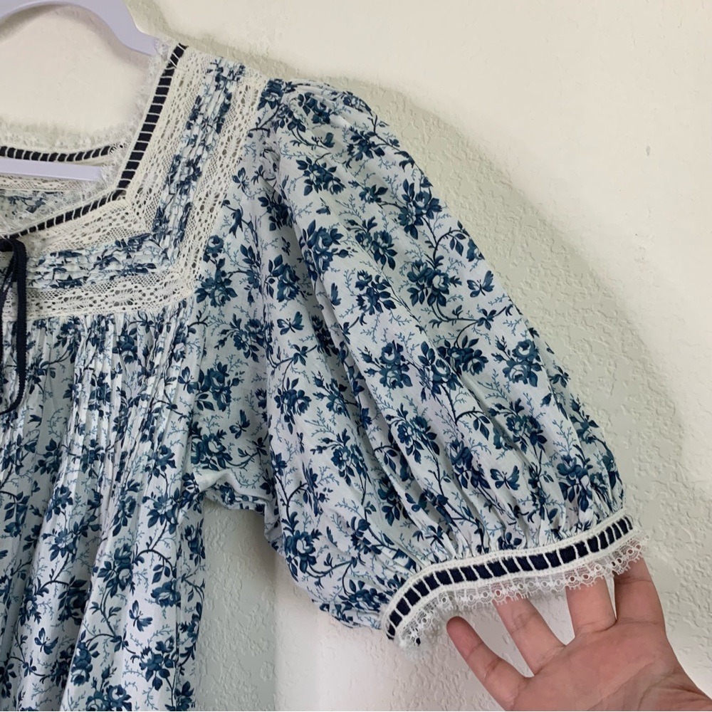 Doen Light Blue Floral Mini Dress - Picture 4 of 11